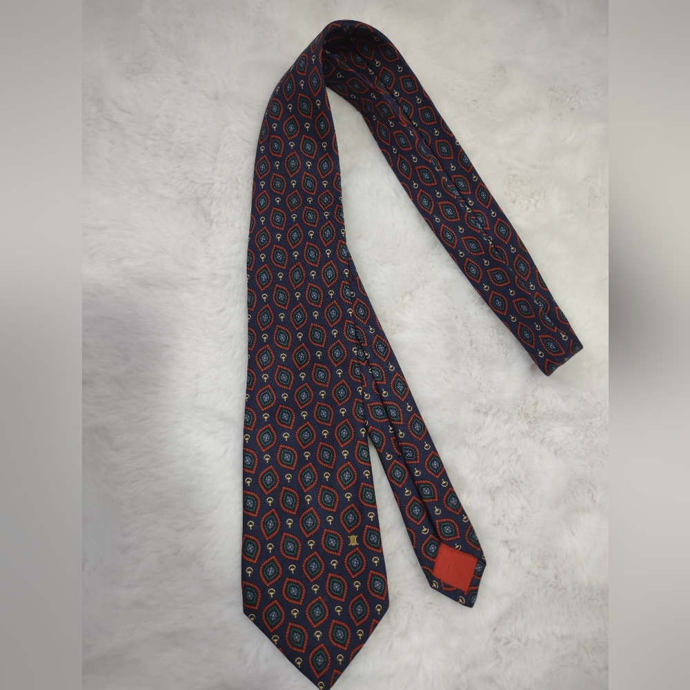 CELINE Men's Multi-Colored Silk Tie